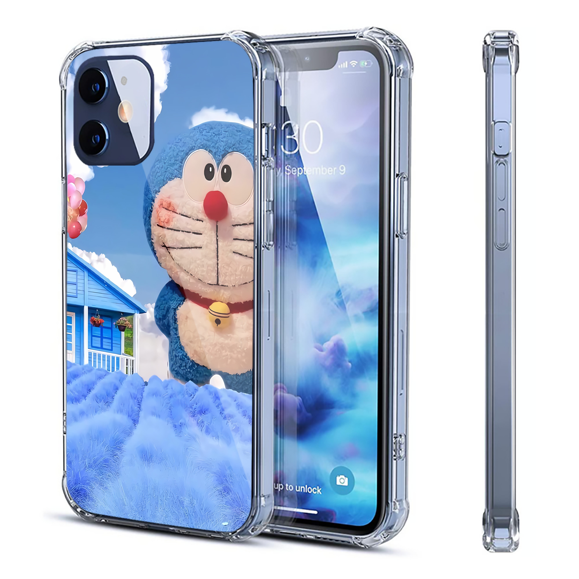 （画像用） ドラえもん Doraemon 【iPhone 12シリーズ対応】透明スマホケース（クリアソフトケース）
